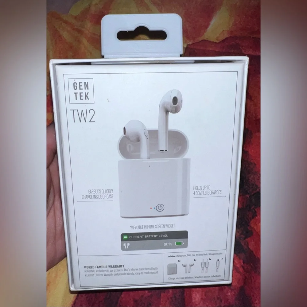 TW2 White Bluetooth True Wireless Earbuds